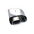 2018-2021 BMW X3 & X4 (G01/G02) Gloss Black/Silver Stainless Steel Square Exhaust Tips