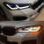 2021-2023 BMW 5 Series G30 Yellow/White Laser Style LED Black Eyebrow Headlights