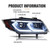 2005-2012 BMW 3 Series E90 G Style Tri-Color DRL LED Headlights