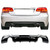BMW E92/E93 3 Series Gloss Black M Tech Rear Diffuser