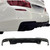 BMW F10 5 Series Gloss Black M Tech Style Rear Diffuser (Quad Exhaust)