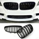 2011-2016 BMW 5 Series / M5 F10 F11 Dual Slat Grilles (Gloss Black/Tri-Color/Carbon Fiber)