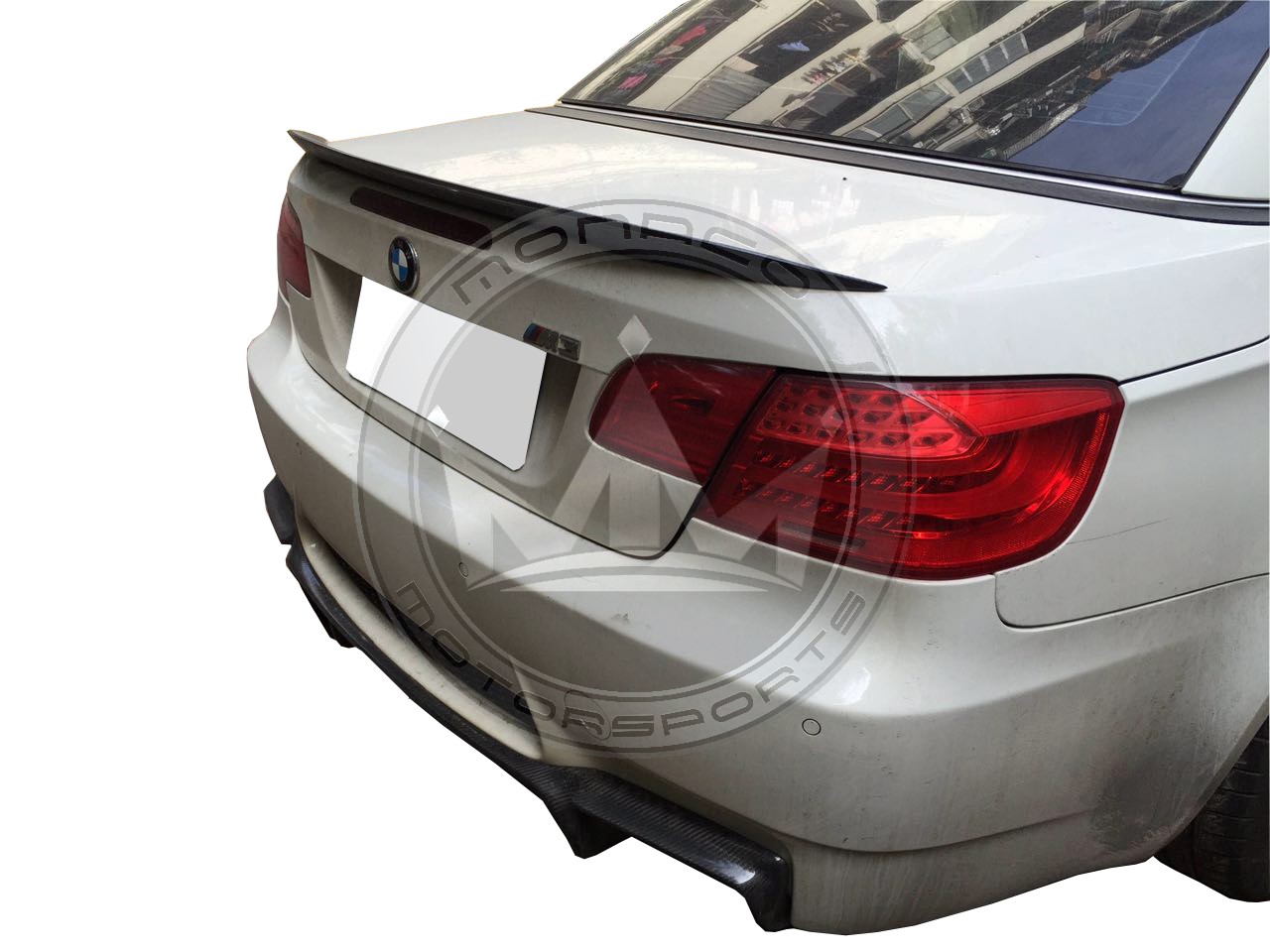 2007-2013 BMW 3-Series E93 P Style Trunk Spoiler Lip Wing-Carbon Fiber