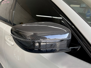 Real Carbon Fiber Side Mirror Covers For BMW M240i, M340i, M440i, I4 M50 (G20, G22, G26, G42) - 2-Piece Set