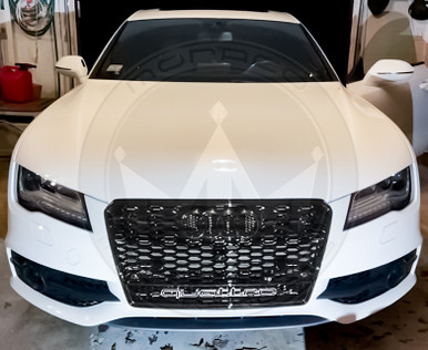2012-2015 Audi RS7 Honeycomb Grille with Quattro in Lower Mesh