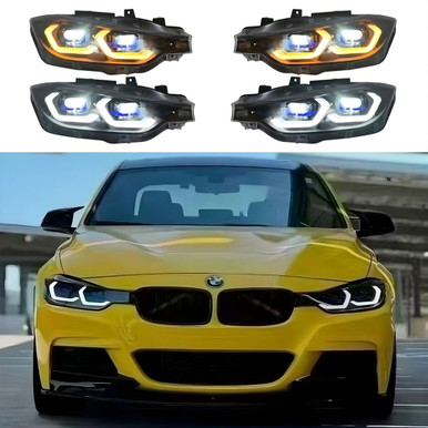 2012-2018 BMW 3 Series F30 G Style Laser LED Headlights (V2)
