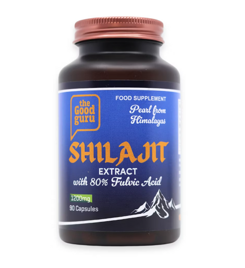Good Guru Shilajit 600mg Pearl with 80% Fulvic Acid 1200mg 90 caps
