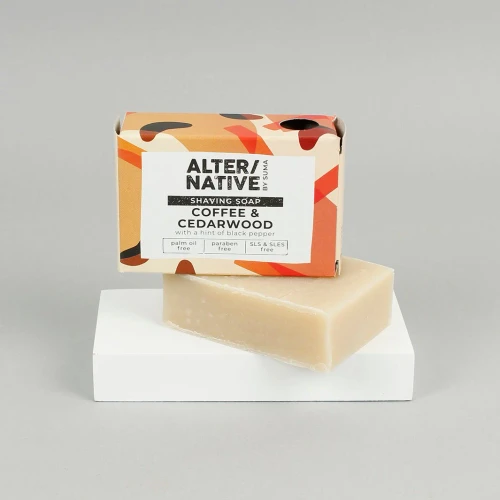 Alter Native Coffee & Cedarwood Shaving Soap Boxed 95g