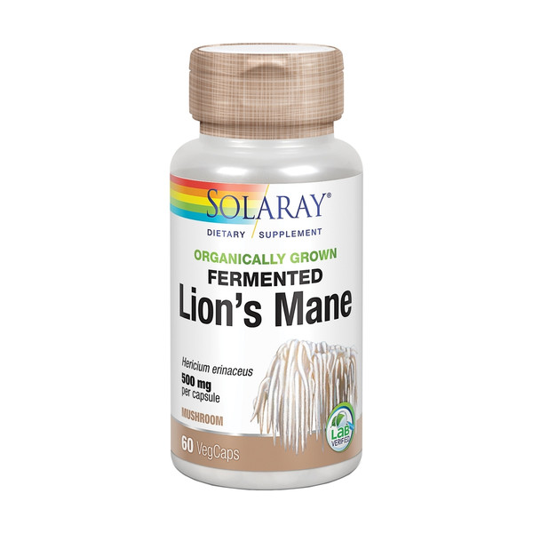 Solaray Lion's Mane Organically Grown Fermented 60 Vegicaps