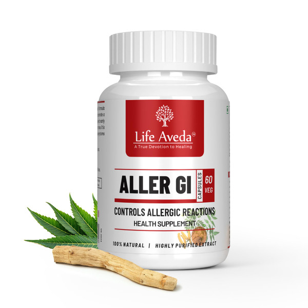 Aller GI Ashwaghanda 60 Veg Capsules Life Aveda