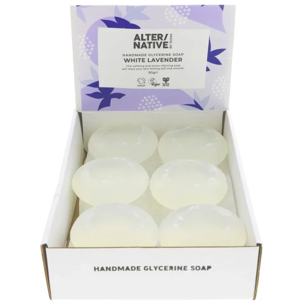 Alter Native White Lavender Glycerine Round Soap Bar 90g