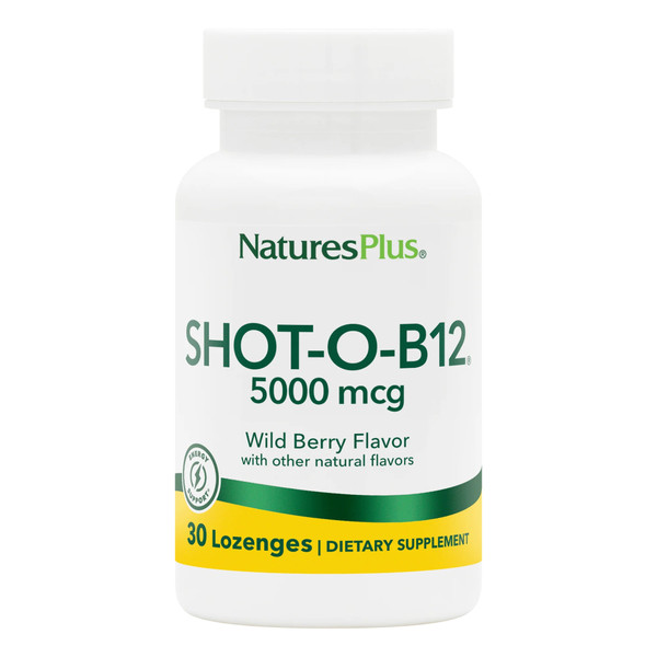 NaturesPlus Shot O B12 5000, 30 Lozenges