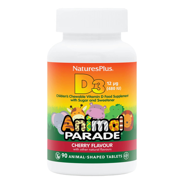 NaturesPlus Animal Parade Vitamin D3 500mg 90 Chew Tabs