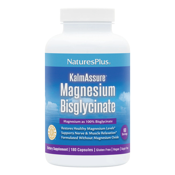NaturesPlus Magnesium Bisglycinate 180 Vegan Caps