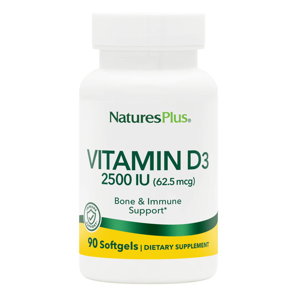 NaturesPlus Vitamin D3 2500iIU 90 softgels