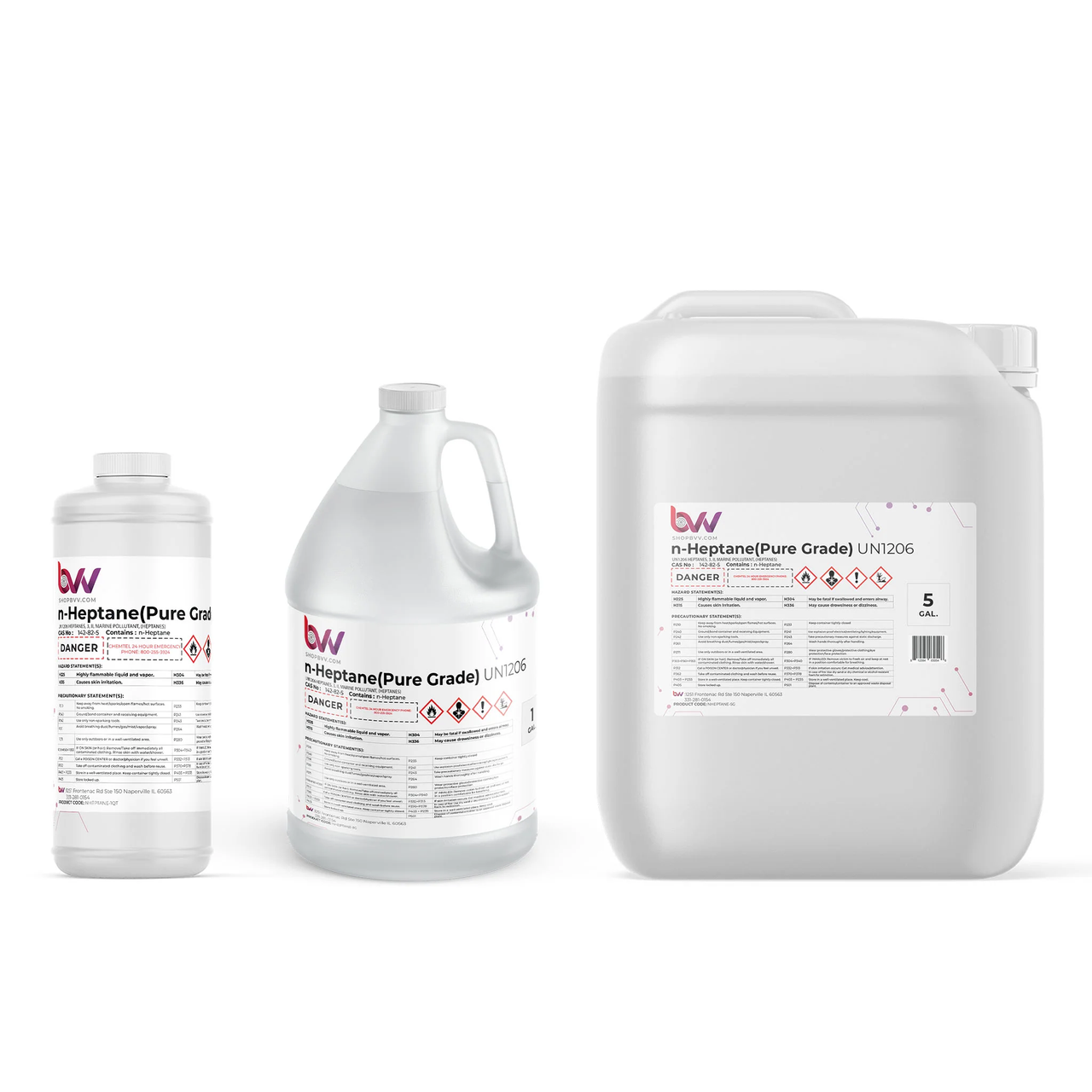 BVV High Purity Lab Grade Heptane 99% - 1 Gallon (Non-Polar Solvent) 5 thumbnail image