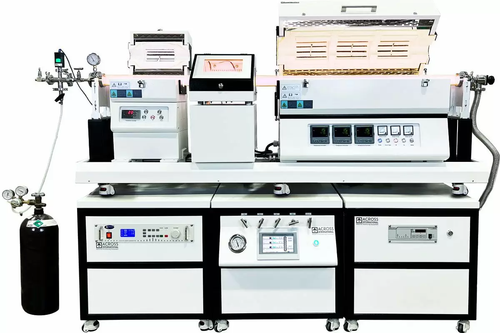 1-Zone 1200°C PE/CVD Slidable Furnace W/ RF Generator, Gas Mix & Pumping System 100mm OD
