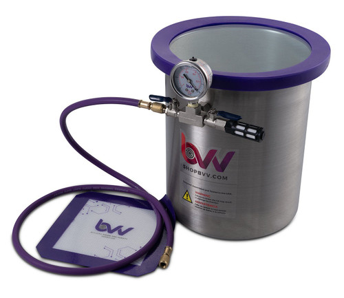 3 Gallon Stainless Steel Vacuum Chamber - Glass Vac