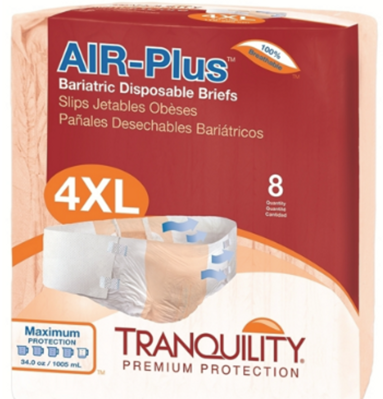 Tranquility Slimline Breathable Briefs Adult Diapers for Heavy Incontinence  Protection