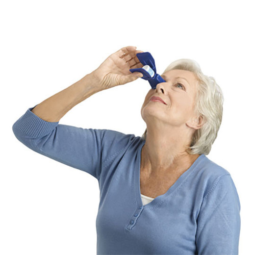 The AutoDrop Eye Opener enables users to more easily self-administer their eye drops, helping to improve comfort and the delivery of treatments. Shown packaged with the AutoSqueeze that clips around most eye drop bottles to proved a more ergonomic grip and extra leverage, making it easier for users suffering from dexterity issues or arthritis.