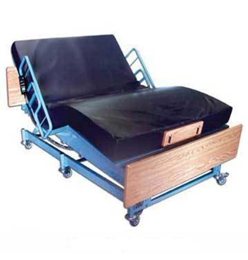 Big Boyz King's Pride from NewLeafHomeMedical.com offers a weight capacity of 1,000 lbs., tendelenberg and reverse trendelenberg, cardio chair positions, and is available in widths of 38", 48", 54" and 60". (shown with optional Half-Rails)