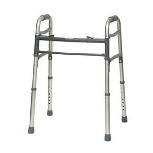 Deluxe Two-Button Folding Walker, 25" to 32" Height