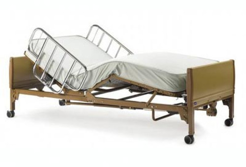 The 5410IVC bed shown with Side Rails in chrome (ProBasics rail options are Brown Vein finish). Mattress package options are also available.