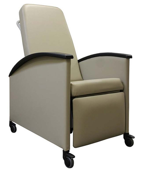 The Winco Designer Care Cliner 5400 gives long term recliners a whole new look with fully upholstered sides. Durable and comfortably contoured Urethane arms protect the upholstered finish while providing a sleek and modern style.