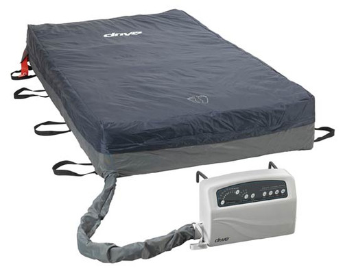 The Med-Aire Plus Bariatric Alternating Pressure Mattress System 14060 is a complete system with 60"W x 80"L x 10"H mattress with 12 LPM (liters per minute) pump featuring cycle times of 10, 15, 20 and 25 minutes.