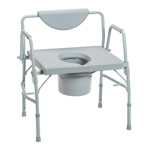 Deluxe Bariatric Drop-Arm Commode, Weight Capacity 1000 lbs