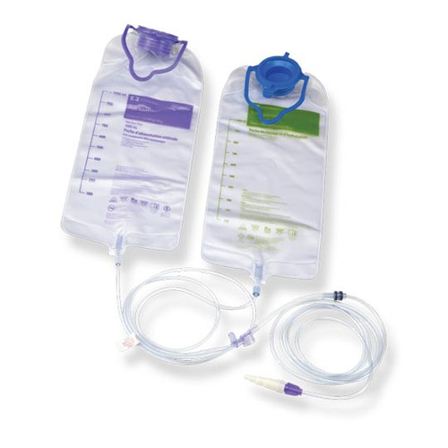 Kangaroo Joey Feeding Set with Flush Bag is Anti-Free Flow and available in a 1000 mL container size (763662).