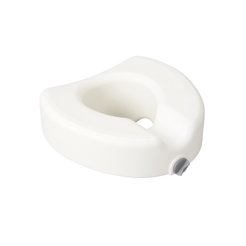 Raised Toilet Seat for Standard or Elongated Commodes - 4.5 Inch, 300 Lbs. Capacity