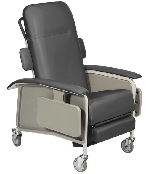 Drive Clinical Care Recliner D577 shown in Charcoal is also available in Chocolate and Tan | Available at NewLeafHomeMedical.com