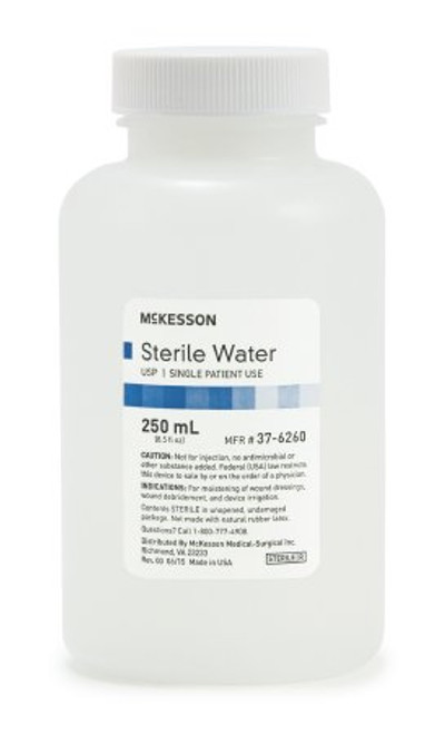 McKesson Sterile Water Irrigation Solution, 250 mL