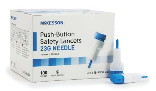 McKesson Push-Button Safety Lancets - 23 Gauge