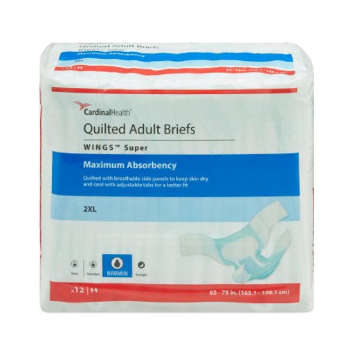 Wings Super Quilted Tab Closure Briefs - Maximum Absorbency, 2XL