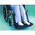 Hermell's Foot Friendly Cushion measures 18" x 8" x 11" and easily attaches to wheelchair leg rests or other settings with hook and loop straps.