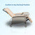 Drive Medical Extra-Wide Bariatric 3-Position Recliner - 500 lbs Capacity. Shown in Tan, Reclined.