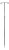 Telescoping IV Pole 2101A with locking collet quickly and securely adjusts height from 35" to 65" (included)