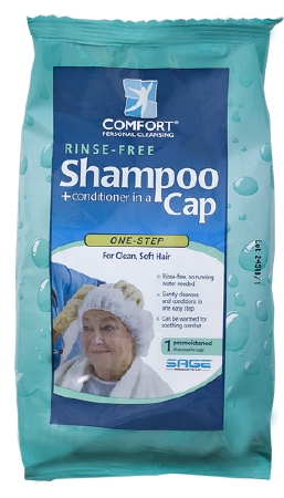 comfort rinse free shampoo cap