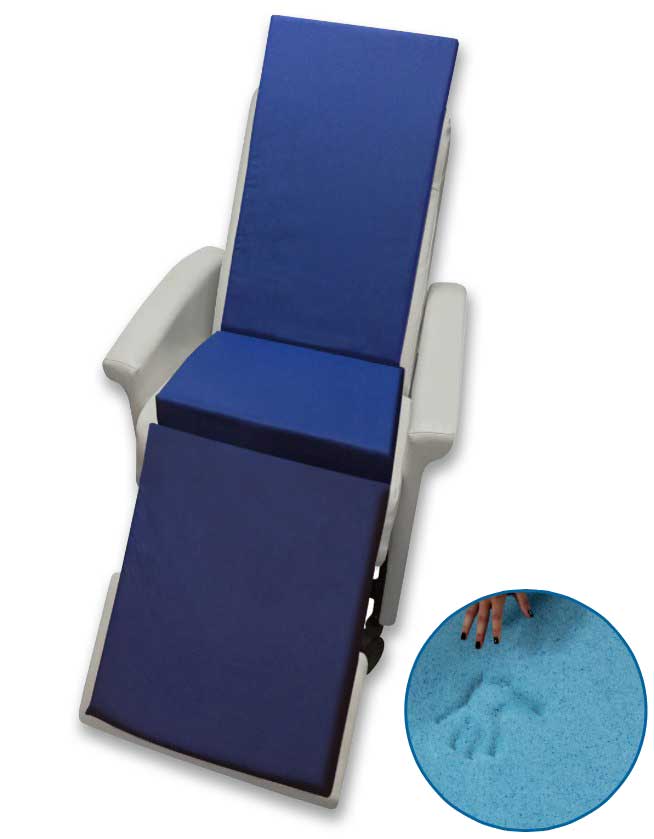 Gel Flex Bariatric Recliner Overlay - Blue Chip Medical : Blue