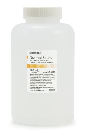 Mckesson Normal Saline 0 9 Irrigation Solution 500 Ml