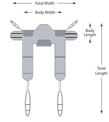 How to measure for the Lumex Sit-to-Stand Padded Toileting Sling