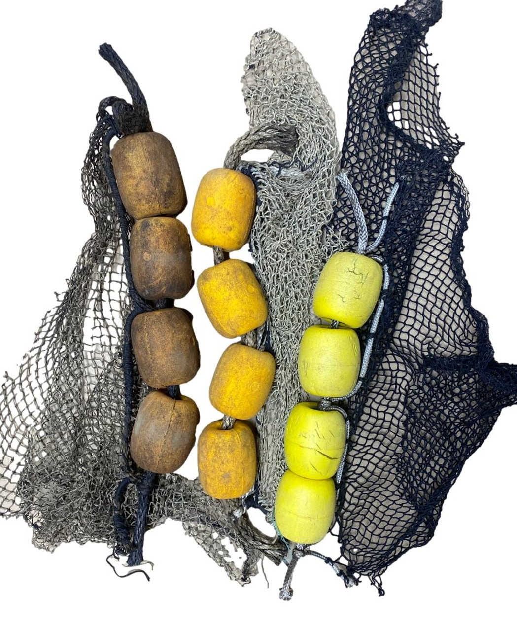 Fishing Net with attached cork floats, ca. 1945 - Maine Memory Network