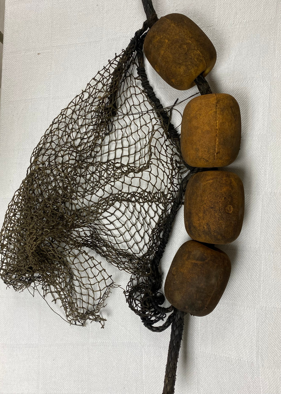 cork floats for fishing nets Old Vintage Style Cork Fishing Floats, Rope Fish Net