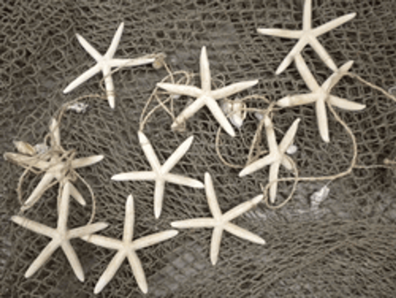 White Finger Starfish Year Round Garland #14355