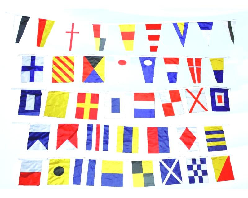 Surfing Flags String Set of 40 Code Signal Flags Nautical Seasons