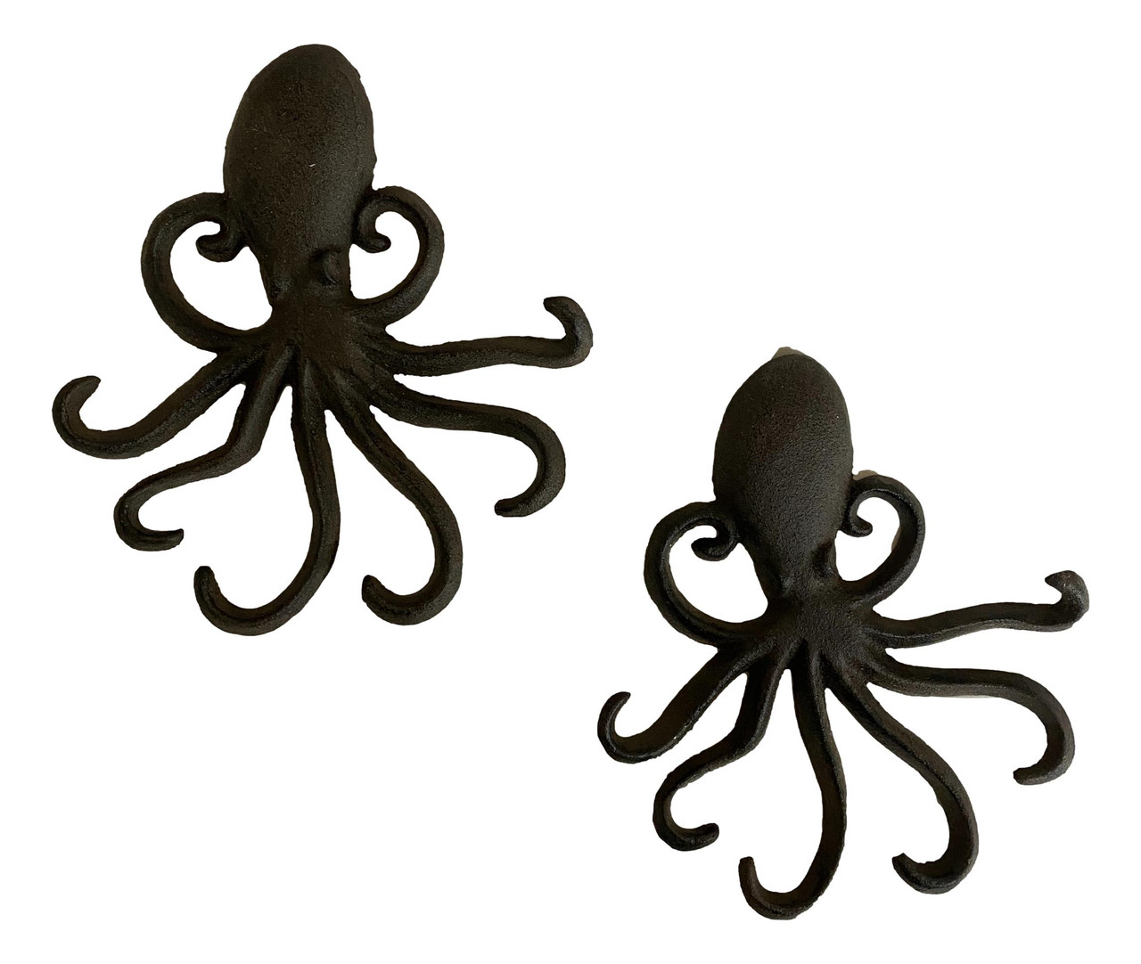 Octopus Sea Life Wall Decoration Holds Keys, Towels Set of 2