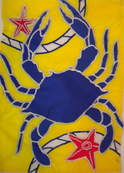 Blue Crab Garden Sized Flag