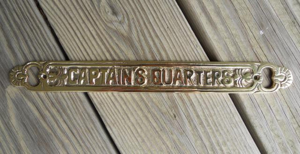 Captains Quarters Brass Sign #3208